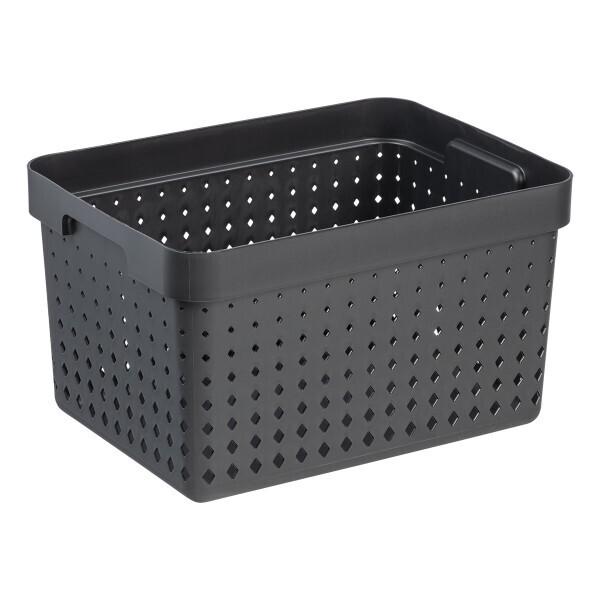 Panier de rangement en Plastique Recyclé L - Noir