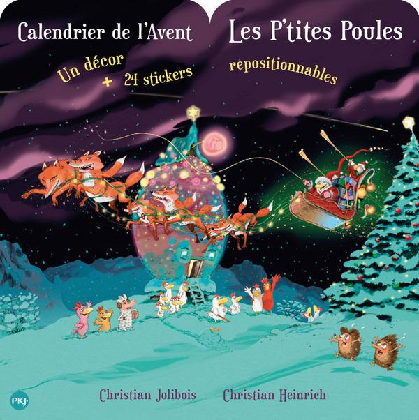 Calendrier de l'Avent Les P'tites Poules : décor + 24 stickers