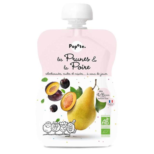 Gourde prunes poire 120g - dès 4-6 mois