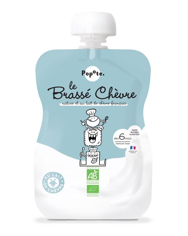 Gourde Brassé Chèvre Nature 100g, dès 6 mois