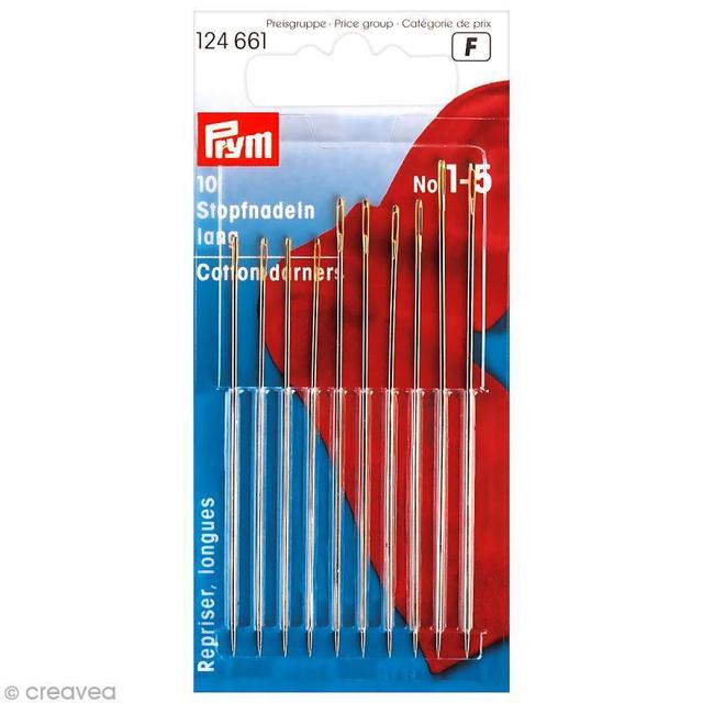 Aiguille à repriser longue - Taille N°1-5 x 10 pcs