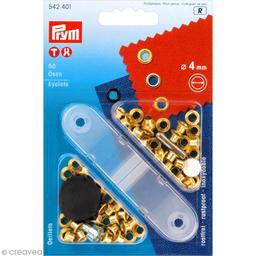 Kit oeillet Prym - Oeillets dorés 4 mm - 50 pcs