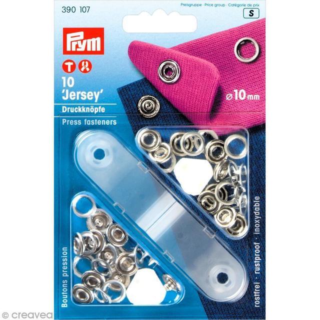 Bouton pression Prym jersey - 10 mm anneau évidé - 10 pcs