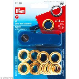 Kit oeillet Prym - Oeillets dorés 14 mm - 10 pcs