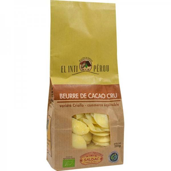 Beurre de cacao criollo cru bio équitable 200g