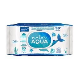 Lingettes pour bébés Natur Aqua 60 unités