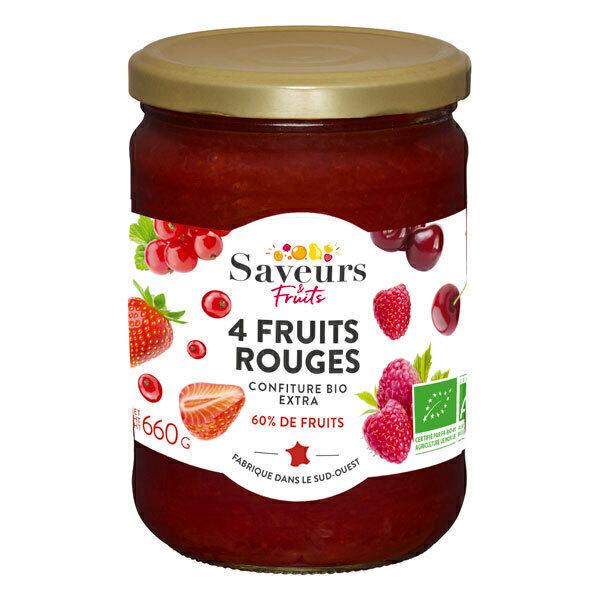 Confiture extra de cerise, fraise, framboise et groseille 660g