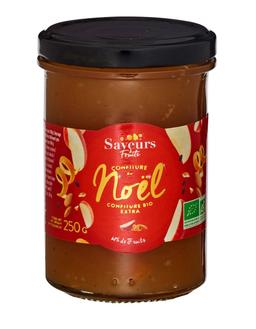 Confiture de Noël, pomme, fruits secs et cannelle 250g