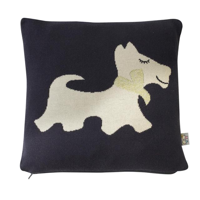 Taie de coussin en coton bio, chien Scotty