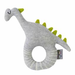 Hochet bébé en coton tricoté, Dinosaure