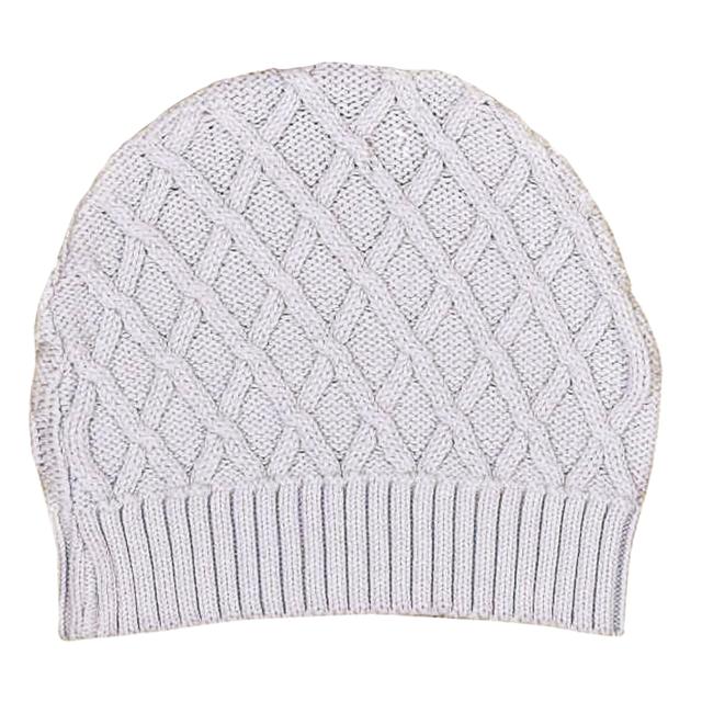 Bonnet doublé en tricot coton bio Gris 6 12 mois