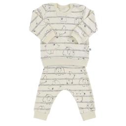 Ensemble bébé 2 pièces en coton bio Teddy Écru 9-12M 74CM