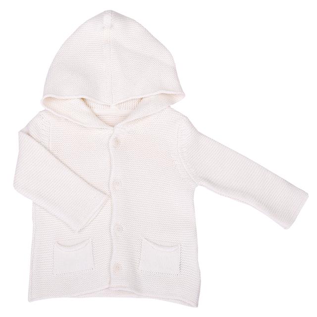 Cardigan bébé en tricot de coton bio