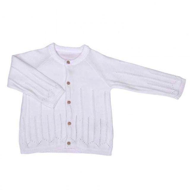 Gilet bébé en tricot de coton bio, LUNA