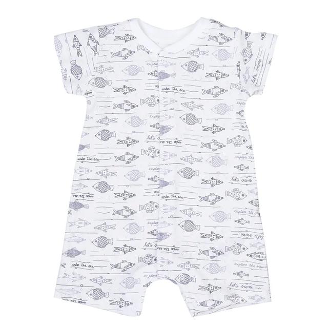 Combishort bébé en coton bio, Ocean