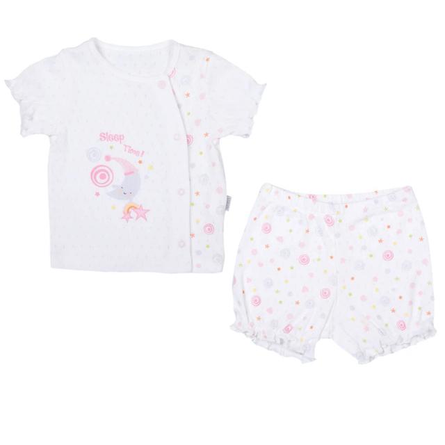 Ensemble t-shirt et short bébé en coton bio Dreams Rose