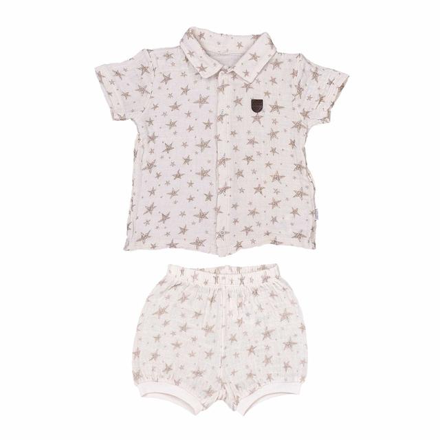 Ensemble t-shirt et short bébé en coton bio SACHA