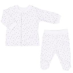 Pyjama bébé 2 pièces en coton bio ÉTOILES Gris 3-6M 62CM