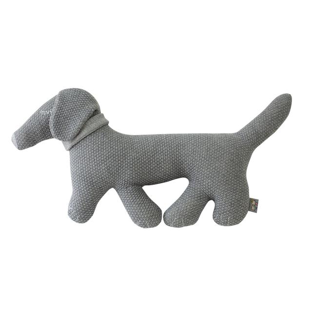 Peluche en coton tricot Doudou chien Teckel