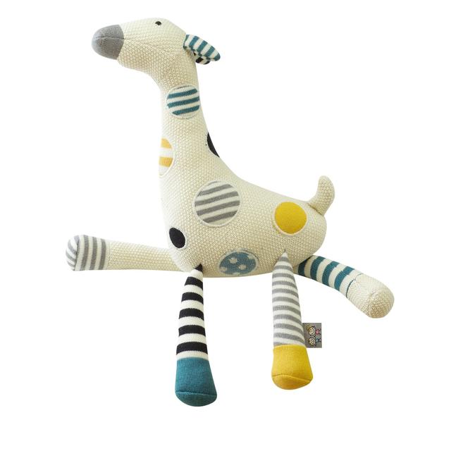 Peluche en coton maille tricot Doudou Girafe