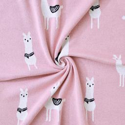 Couverture plaid en coton bio, LAMA