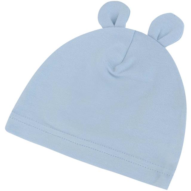 Bonnet ourson bébé en bambou Uni Bleu Ciel 0 3 mois