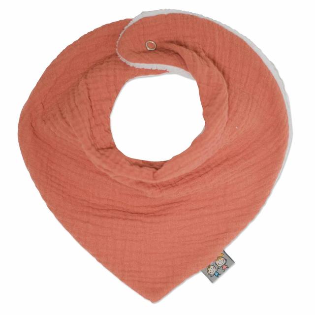 Bavoir bandana gaze de coton Jeanne Terracotta Dès la naissance