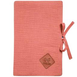 Protège carnet de santé en gaze de coton Jeanne Terracotta