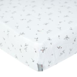 Drap-housse en gaze de coton Melody Multicolore