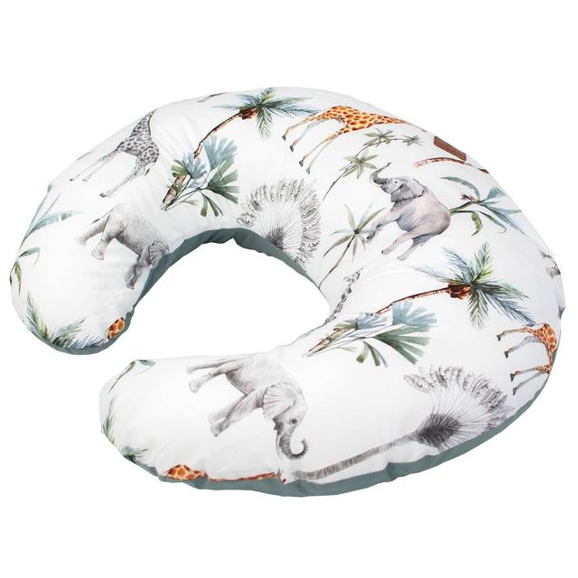 Coussin d'allaitement ergonomique + housse, Safari