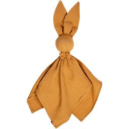 Doudou Lapin  en gaze de coton Jeanne Camel