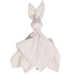 Doudou Lapin  en gaze de coton Jeanne Beige