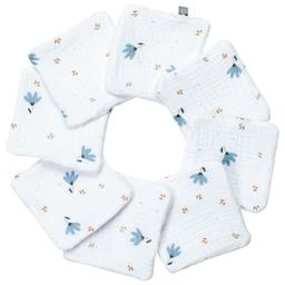 Lingettes bébé lavables 8 pièces, Bleuet