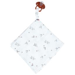 Doudou lange attache tétine en gaze de coton, Melody