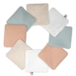 Lingettes bébé lavables en lin, 8 pièces