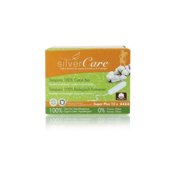 18 Tampons coton bio - Super Plus Sans applicateur