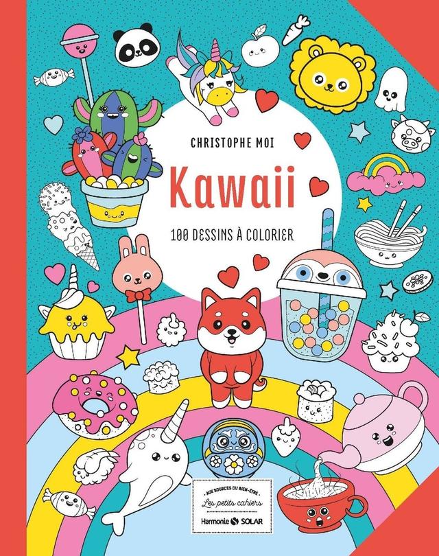 Livre  Kawaii - 100 dessins à colorier - Moi Christophe