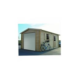 Abri en bois Garage 40 mm porte sectionnelle