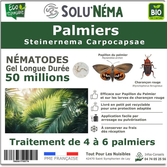 Nématodes - Palmiers - 50 millions nématodes SC