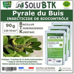 SoluBTK -Pyrale du buis 90gr Bacillus thuringiensis Kurstaki