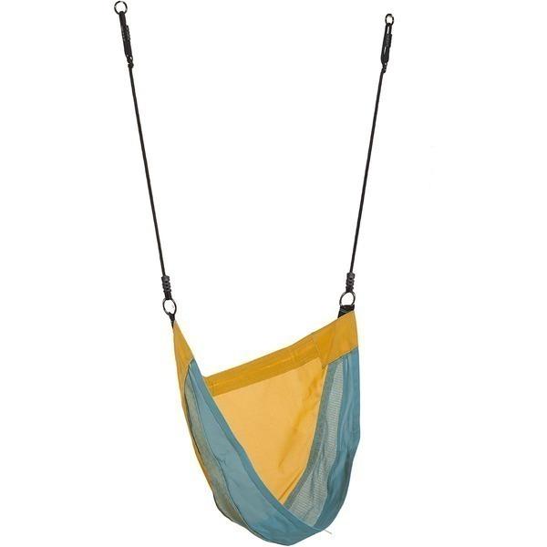 Siège tissu cocoon jaune et bleu, 210 x 58 mm