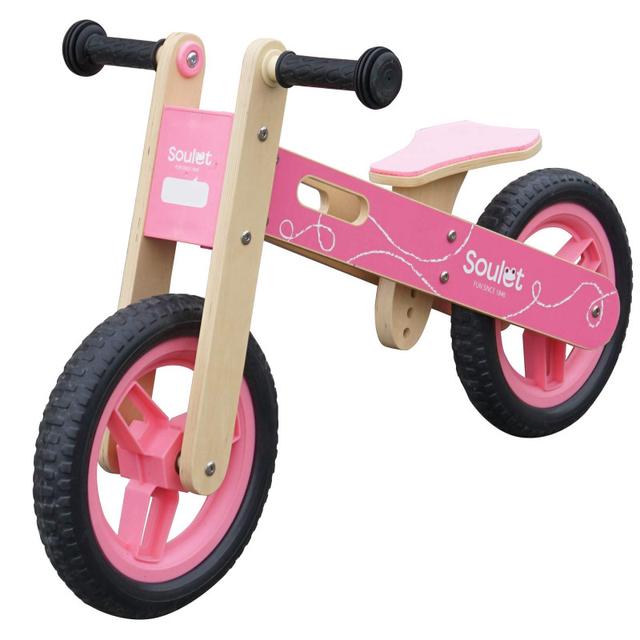 Draisienne en bois pour enfant - Coloris rose