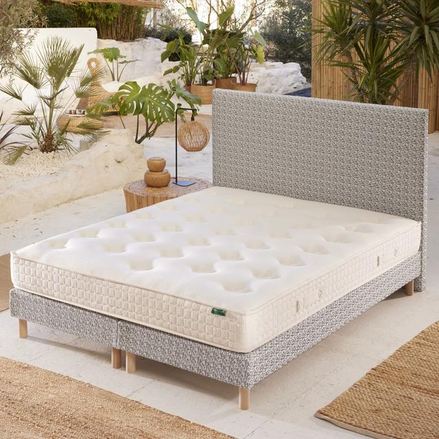 Ensemble matelas Le Latex Naturel sommier tête de lit 160x200