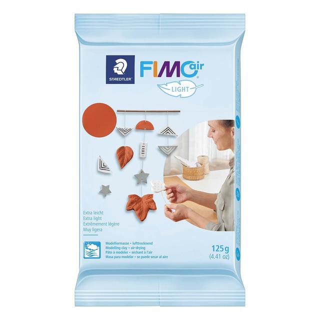 2 pâtes polymères Fimo Air Light 125 g Terracotta + Blanc