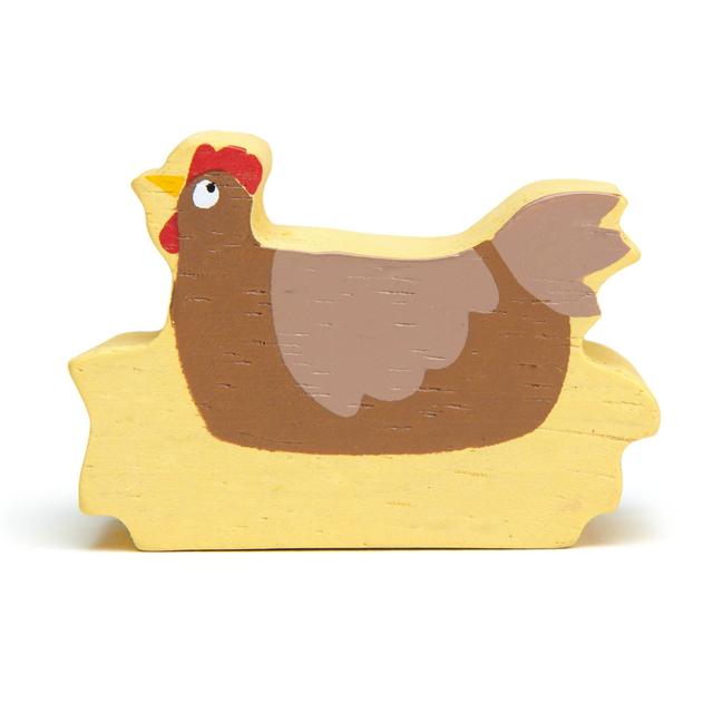 Poule en bois