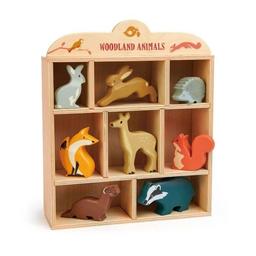 Set de 8 figurines en bois Animaux de la Forêt