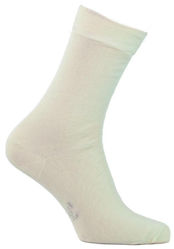 Chaussettes fines écru laine mérinos et coton bio T35-38