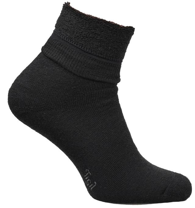 Chaussettes bouclettes noires 82% laine mérinos T35-38