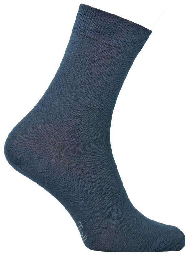 Chaussettes fines bleu foncé laine mérinos et coton bio T43-46