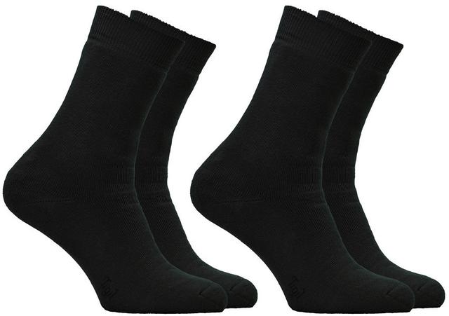 2 paires de chaussettes bouclettes 88% coton noir /noir T43-46